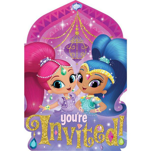 Picture of SHIMMER & SHINE INVITATIONS 9X15CM - 8PK